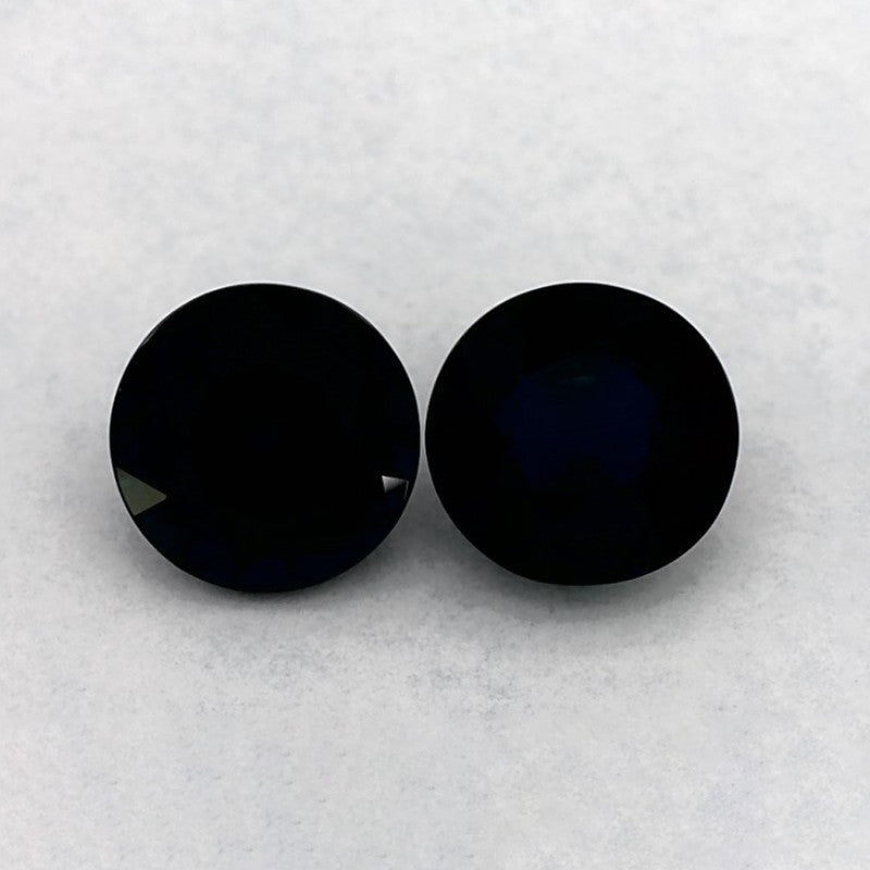 2.22 Total Carat Weight Round Natural Blue Sapphire