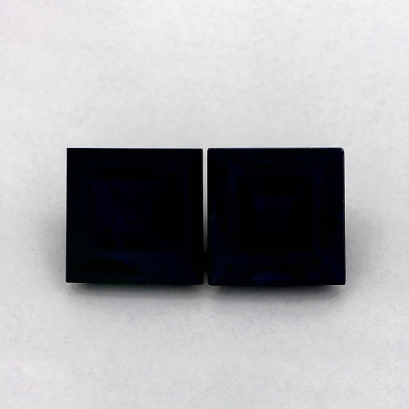 2.83 Total Carat Weight Princess Natural Blue Sapphire
