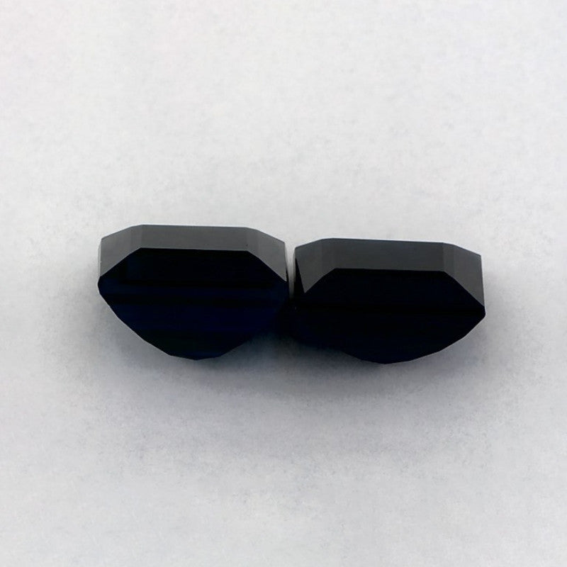 2.83 Total Carat Weight Princess Natural Blue Sapphire