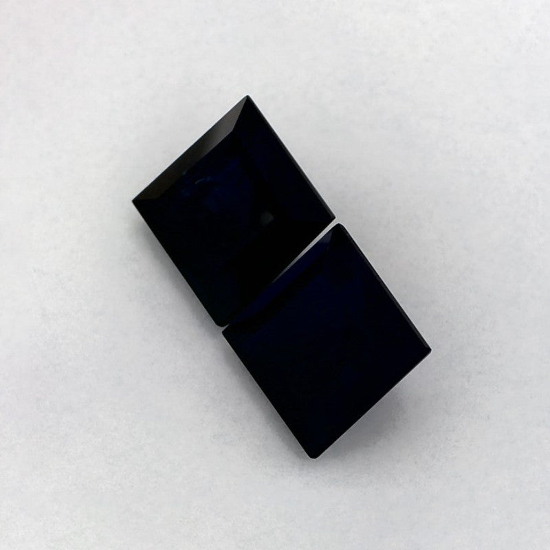 3.25 Total Carat Weight Princess Natural Blue Sapphire