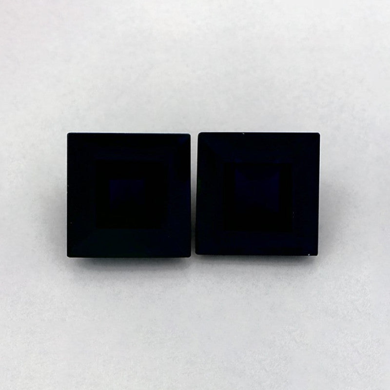 3.74 Total Carat Weight Princess Natural Blue Sapphire