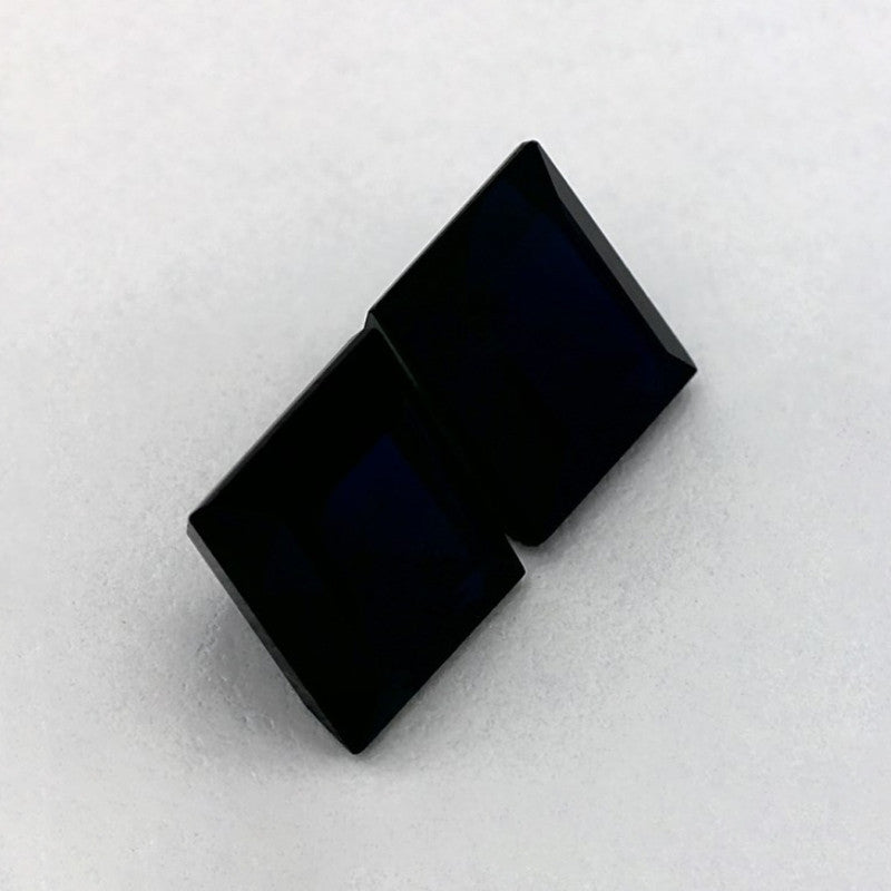 3.35 Total Carat Weight Princess Natural Blue Sapphire
