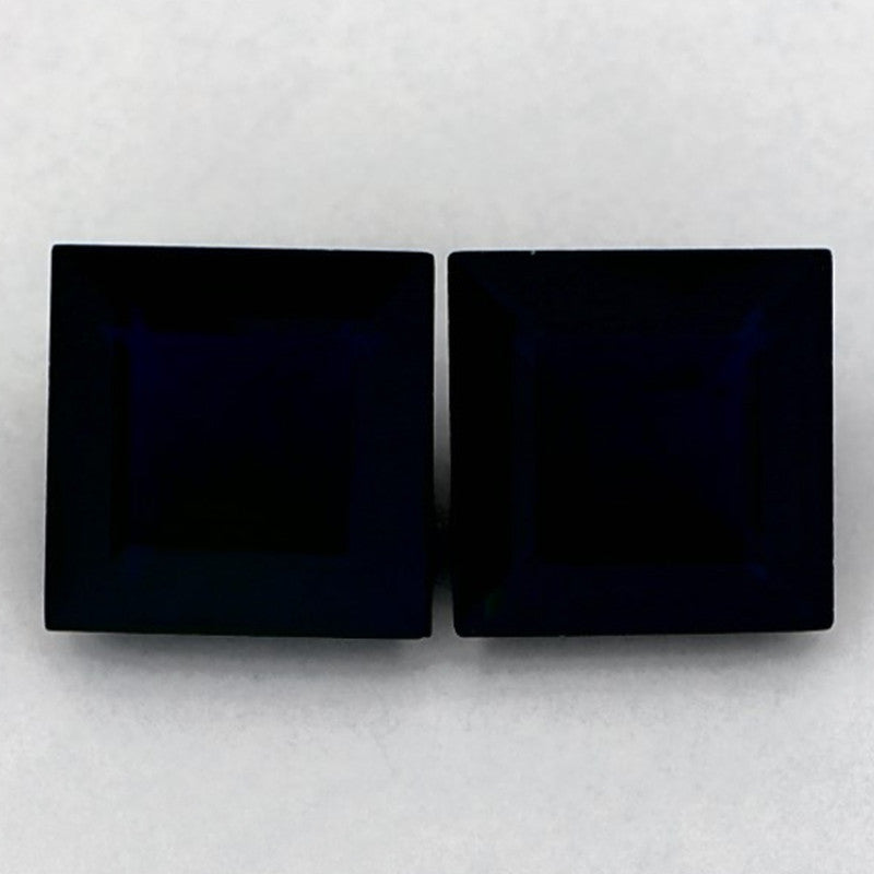 3.72 Carat Princess Natural Blue Sapphire