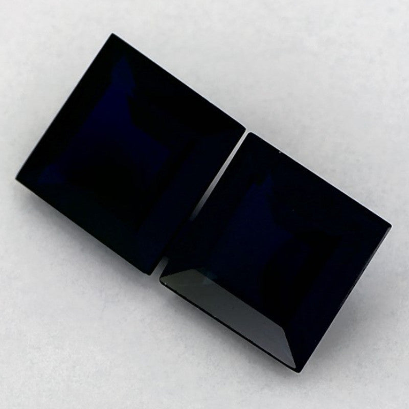 3.72 Carat Princess Natural Blue Sapphire