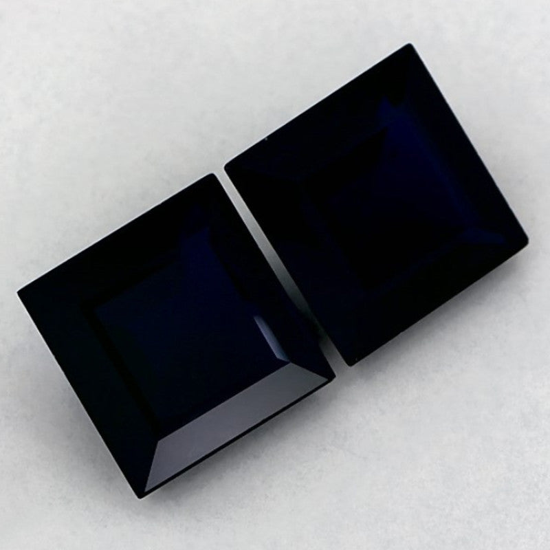 3.72 Carat Princess Natural Blue Sapphire