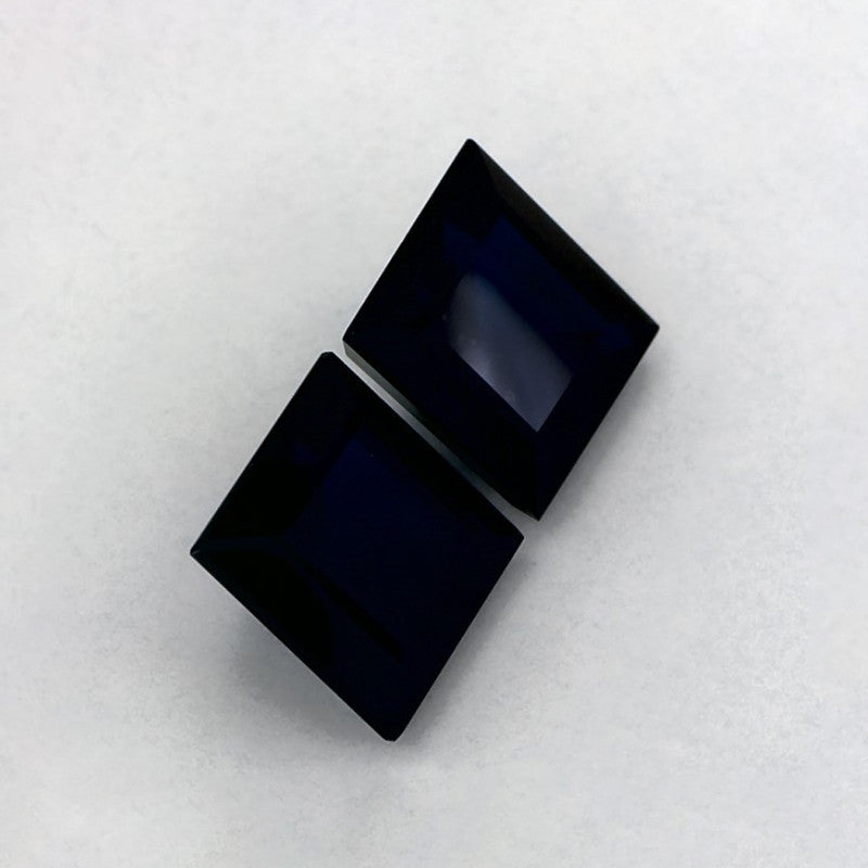 4.13 Total Carat Weight Princess Natural Blue Sapphire