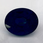 3.74 Carat Oval Natural Blue Sapphire