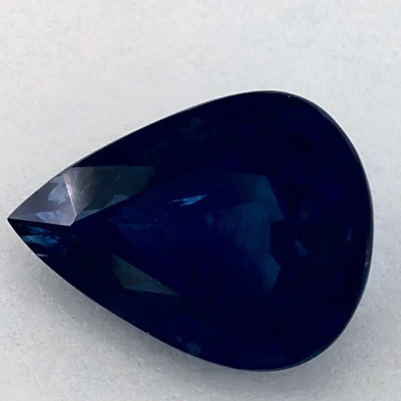 2.51 Carat Pear Natural Blue Sapphire