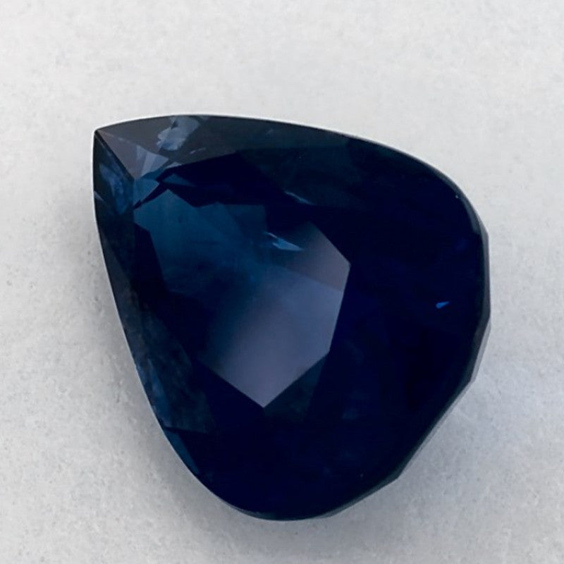 2.51 Carat Pear Natural Blue Sapphire