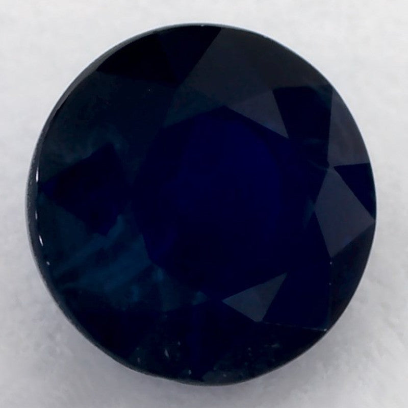 1.06 Carat Round Natural Blue Sapphire
