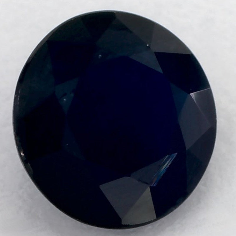 1.25 Carat Round Natural Blue Sapphire