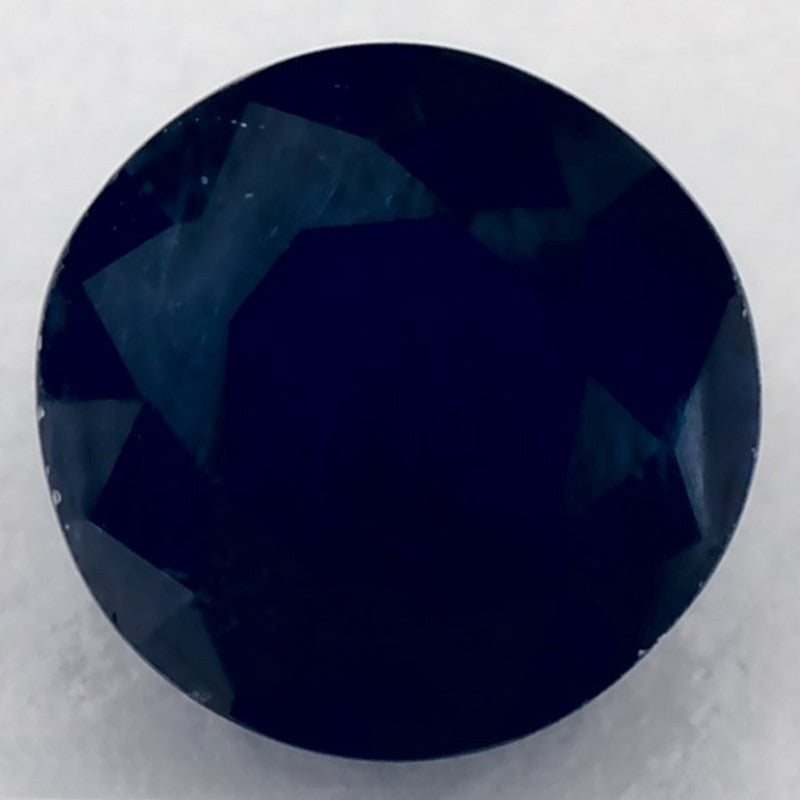 1.36 Carat Round Natural Blue Sapphire
