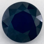 0.90 Carat Round Natural Blue Sapphire