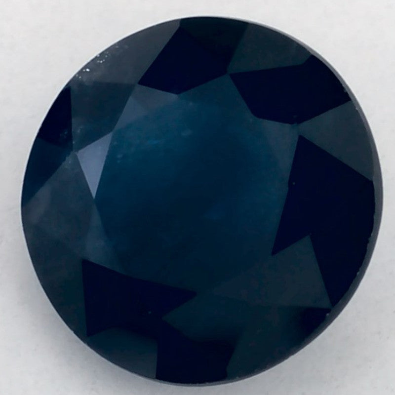 0.90 Carat Round Natural Blue Sapphire