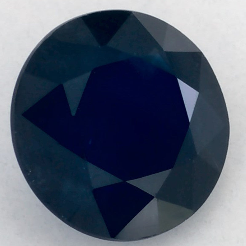 0.90 Carat Round Natural Blue Sapphire
