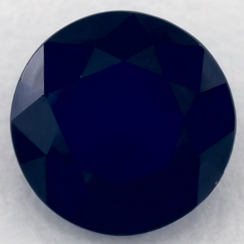 1.35 Carat Round Natural Blue Sapphire