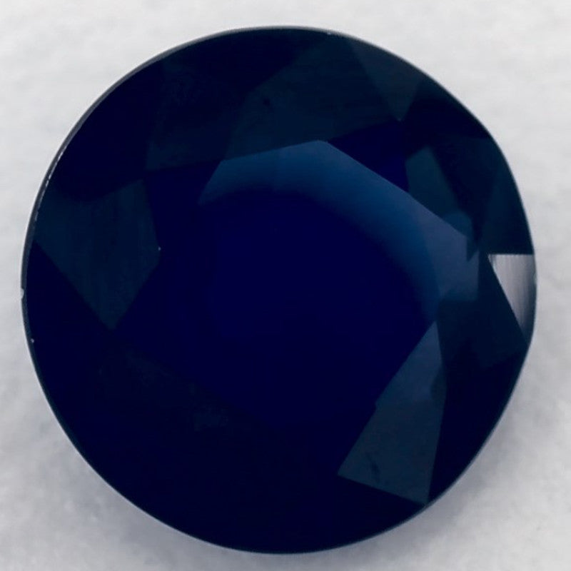 1.35 Carat Round Natural Blue Sapphire