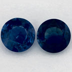 1.64 Carat Round Natural Blue Sapphire