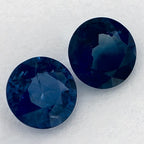 1.64 Carat Round Natural Blue Sapphire