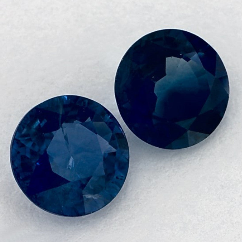 1.64 Carat Round Natural Blue Sapphire