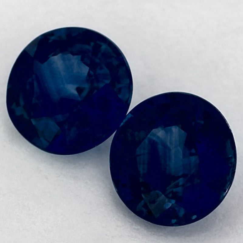 1.76 Total Carat Weight Round Natural Blue Sapphire
