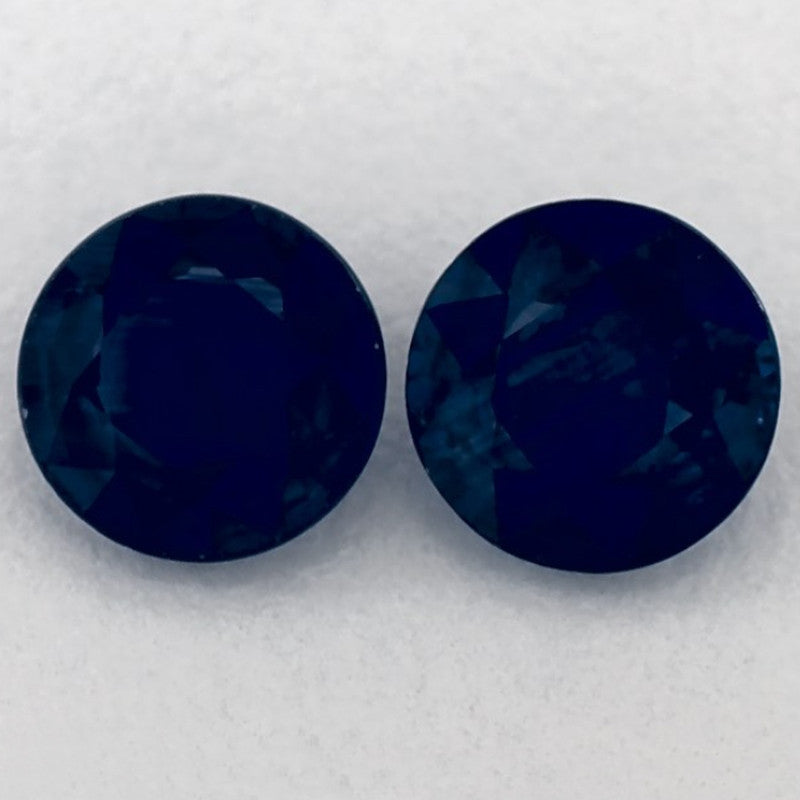 1.79 Carat Round Natural Blue Sapphire