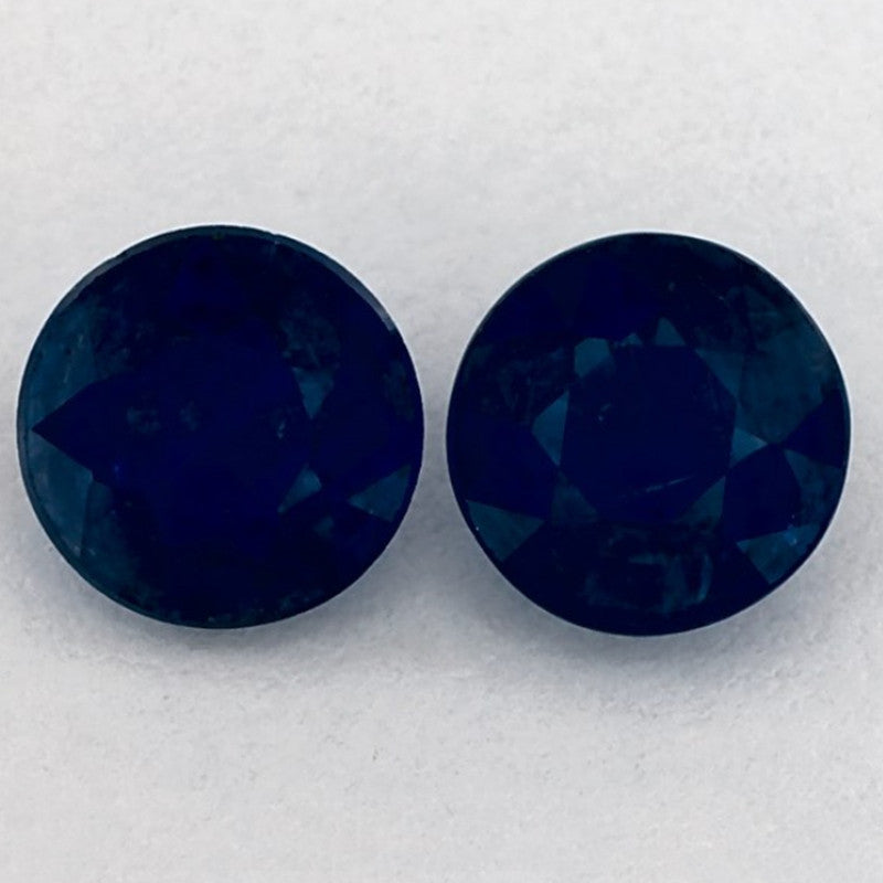 1.89 Total Carat Weight Round Natural Blue Sapphire