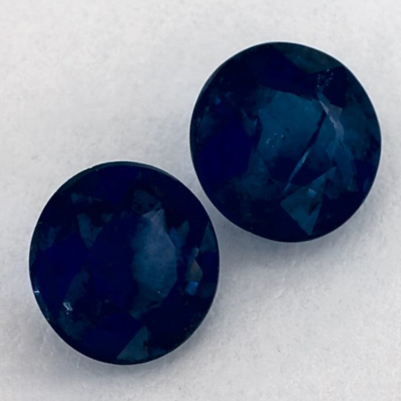 1.89 Total Carat Weight Round Natural Blue Sapphire