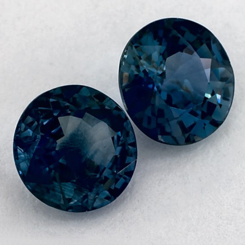 1.90 Total Carat Weight Round Natural Blue Sapphire