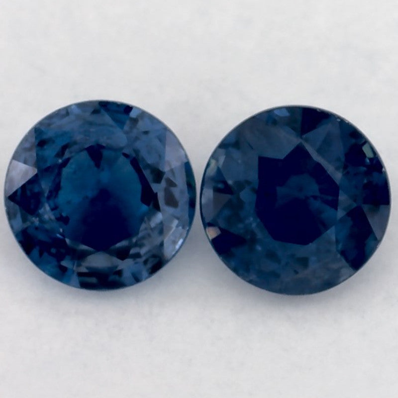 1.91 Total Carat Weight Round Natural Blue Sapphire