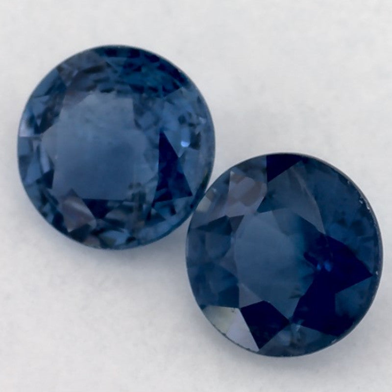 1.91 Total Carat Weight Round Natural Blue Sapphire
