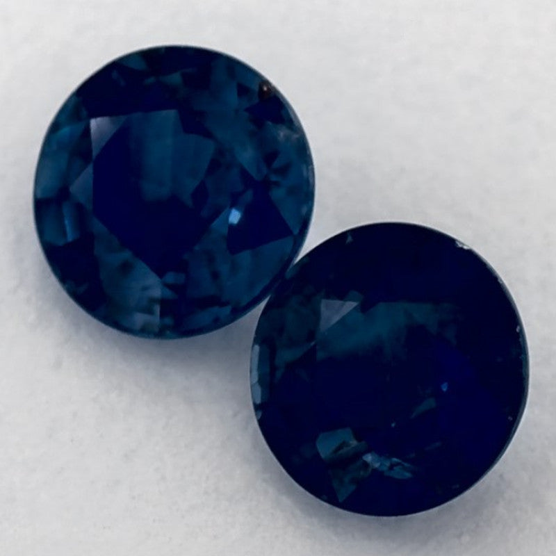 1.92 Carat Round Natural Blue Sapphire