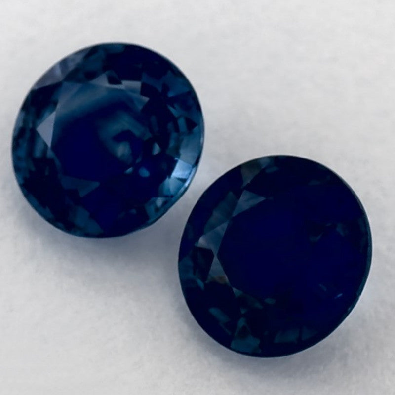 2.02 Carat Round Natural Blue Sapphire