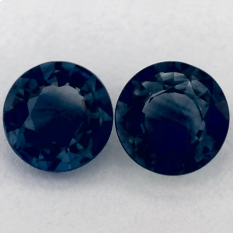 2.06 Carat Round Natural Blue Sapphire