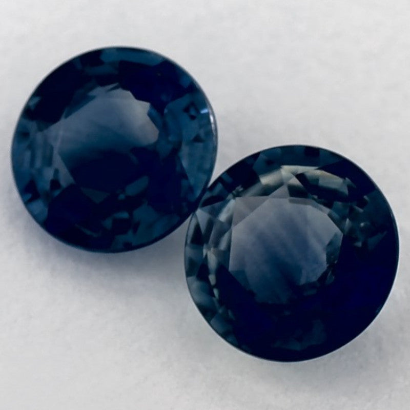2.06 Carat Round Natural Blue Sapphire