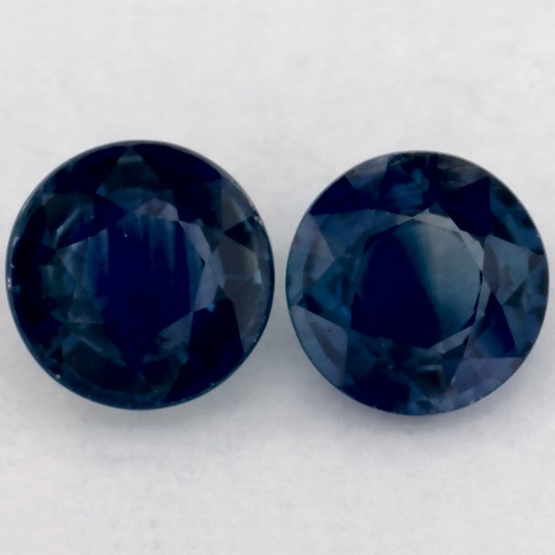 2.29 Total Carat Weight Round Natural Blue Sapphire