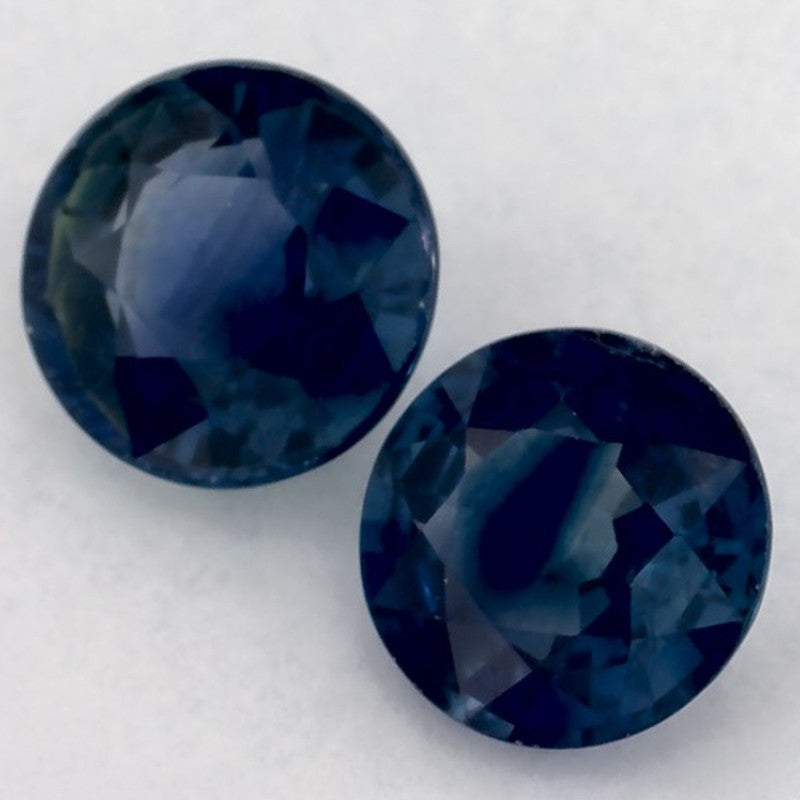 2.29 Total Carat Weight Round Natural Blue Sapphire