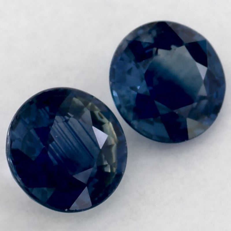 2.29 Total Carat Weight Round Natural Blue Sapphire
