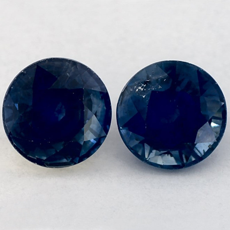 2.32 Carat Round Natural Blue Sapphire