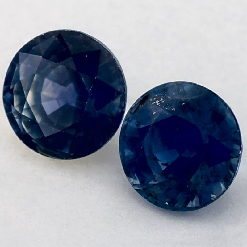 2.32 Carat Round Natural Blue Sapphire