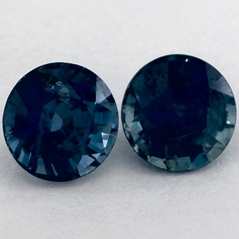 2.41 Carat Round Natural Blue Sapphire