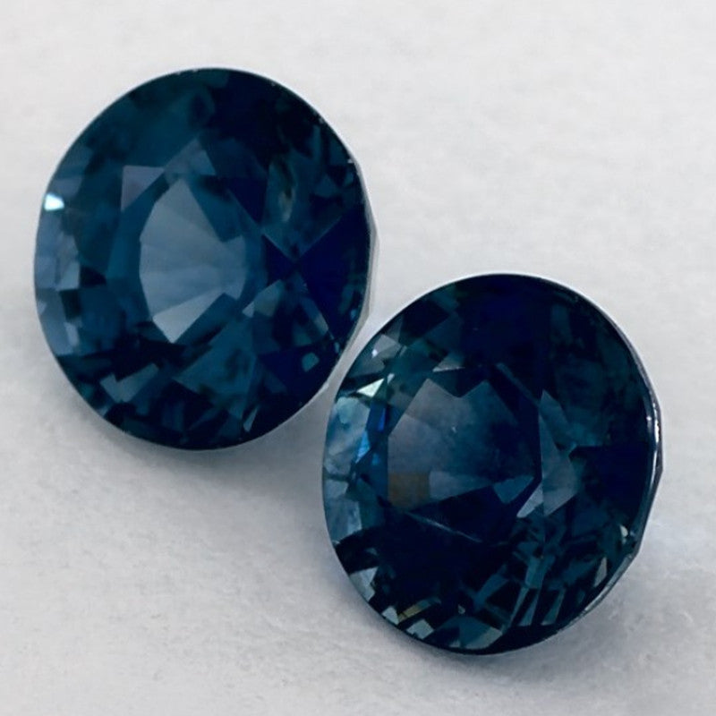 2.41 Carat Round Natural Blue Sapphire