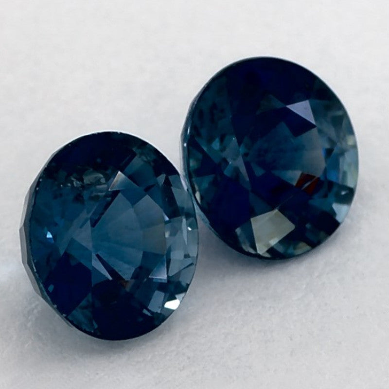 2.41 Carat Round Natural Blue Sapphire