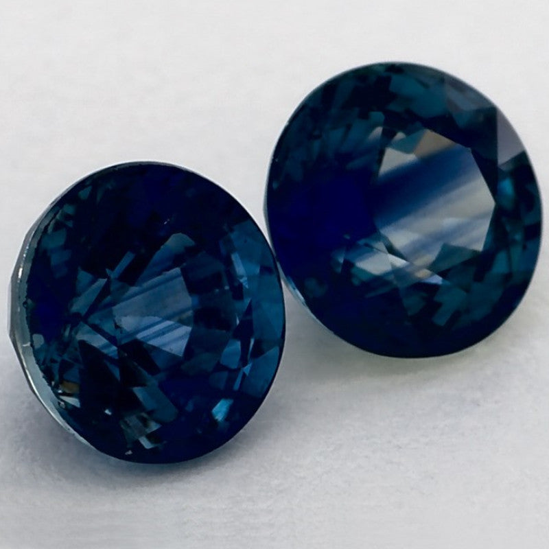 2.42 Carat Round Natural Blue Sapphire