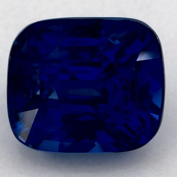 6.08 Carat Cushion Natural Blue Sapphire