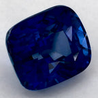6.08 Carat Cushion Natural Blue Sapphire