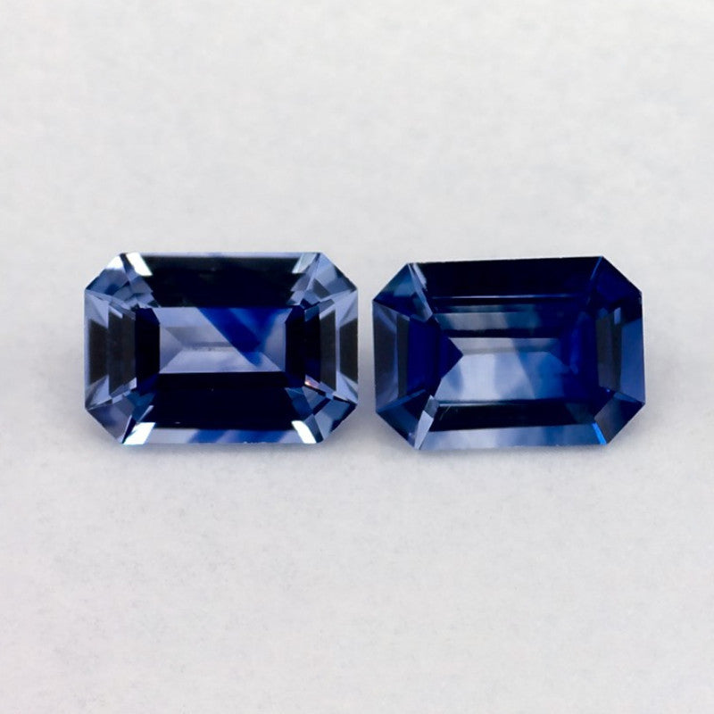 1.49 Total Carat Weight Emerald Natural Blue Sapphire