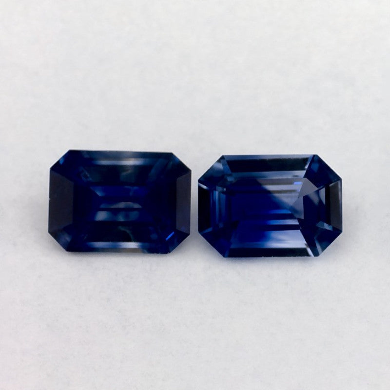 1.83 Total Carat Weight Emerald Natural Blue Sapphire