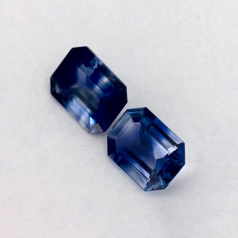 1.83 Total Carat Weight Emerald Natural Blue Sapphire