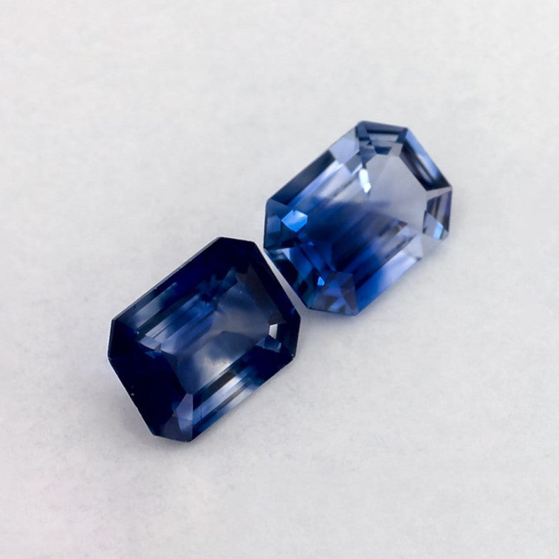 1.83 Total Carat Weight Emerald Natural Blue Sapphire